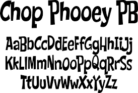 Przykład czcionki Chop Phooey PB